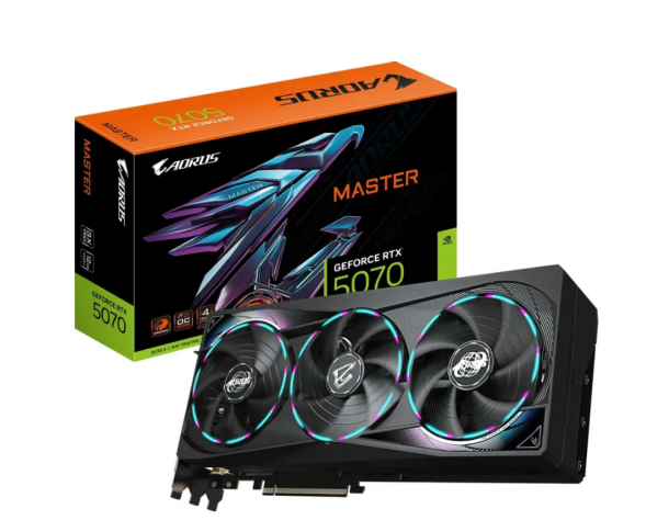 Видеокарта Gigabyte GeForce RTX 5070 AORUS MASTER, 12 ГБ GDDR7 в Саранске