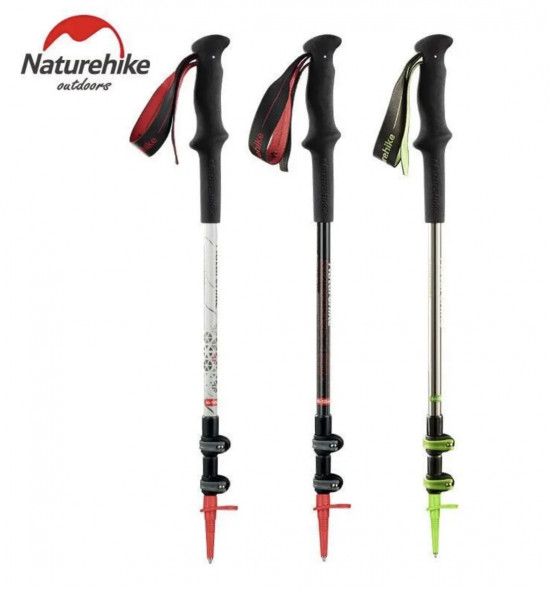 Треккинговая палка Naturehike 135 см, 1 шт., белый/красный в Саранске