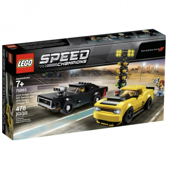 Конструктор LEGO Speed Champions 75893 2018 Dodge Challenger SRT Demon и 1970 Dodge Charger R/T в Саранске