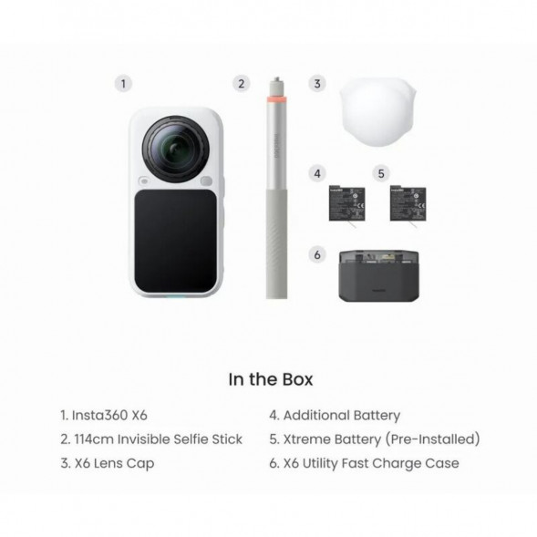 Экшн-камера Insta360 X6 Essentials Bundle, White в Саранске