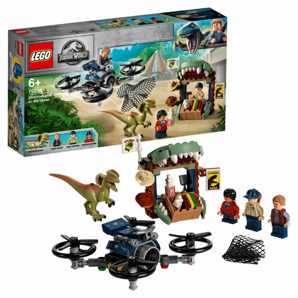 Конструктор LEGO Jurassic World 75934 Побег дилофозавра в Саранске