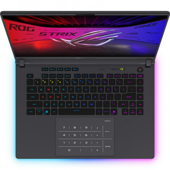 Ноутбук игровой ASUS ROG Strix G16 G615JMR-TS415 (16&amp;quot;, IPS, Intel Core i7-14650HX 2.2ГГц, 16-ядерный, 16ГБ DDR5, 512 ГБ SSD, NVIDIA GeForce RTX 5060 - 8 ГБ, без ОС), серый в Саранске