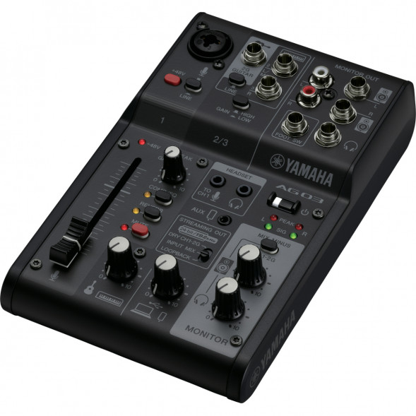 Микшер для стриминга Yamaha AG03MK2 LSPK Live Stream Black с аксессуарами в Саранске