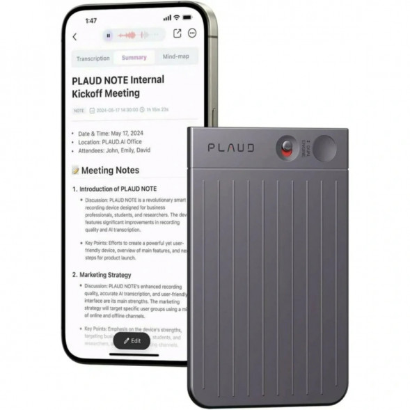 Диктофон Plaud Note NB-100 ChatGPT 64ГБ, Black в Саранске