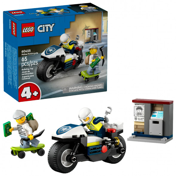 Конструктор LEGO City 60455 Полицейская погоня на мотоцикле в Саранске