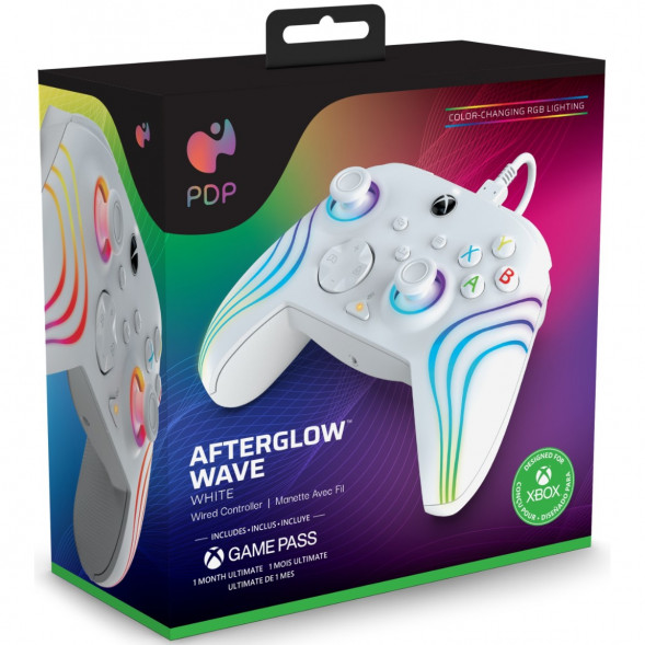 Геймпад проводной PDP для Xbox Afterglow Wave, White в Саранске