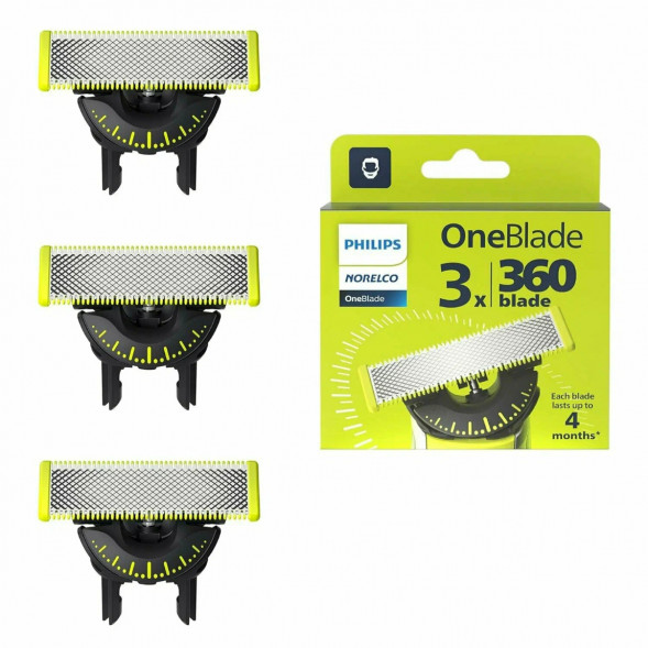 Сменные лезвия Philips OneBlade 360 QP430/50, 3 штуки в Саранске
