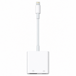 Разъем Apple Lightning - USB/Lightning, белый