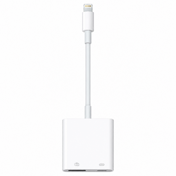 Разъем Apple Lightning - USB/Lightning, белый в Саранске